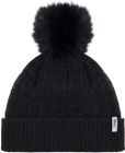 Beanie With Shiny Threads IN Tone, Detachable Synthetic Fur Pompon AND Polar Lining