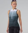 Women Bike Sleeveless Jersey Half Zip Rainbow