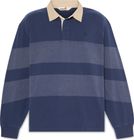 Mens LS Striped Rugby Polo