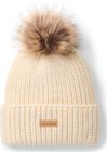 Womens Chunky Knit Pom Beanie