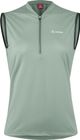 Women Bike Sleeveless Shirt Half Zip Plain