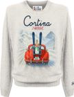 Heron Print Round-neck Sweater Print