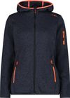 Woman Knit Fleece Fix Hood