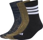 3 Stripes Cushioned Crew Stone Wash 3 Pair Pack