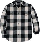 Loose Fit Heavyweight Flannel Long-sleeve Plaid Shirt