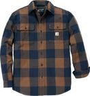 Loose Fit Heavyweight Flannel Long-sleeve Plaid Shirt