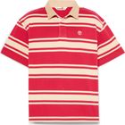 Mens Short Sleeve Striped Rugby Polo