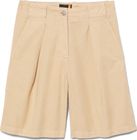 Womens Cotton Linen Bermuda