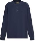 Mens Waffle Henley LS Polo