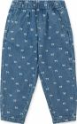 Borris Printed Denim Pants w Pocket