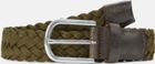 Mens 35MM Braided Belt With Leather Details