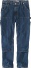 Loose Straight Double-front Denim Dungaree