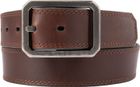 Leather Reversible Center Bar Buckle Belt