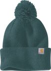 Knit Pom-pom Cuffed Beanie