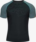 Kurzarm-shirt Merino Innergebirg Schwarz/Schiefergrau
