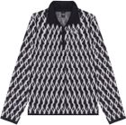 Half Zip Thermal Ski Fleece With Jacquard Pattern