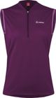 Women Bike Sleeveless Shirt Half Zip Plain