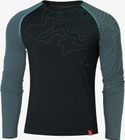 Langarm-shirt Merino Innergebirg Schwarz/Schiefergrau