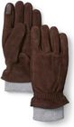 Leather Glove With Rib Knit
