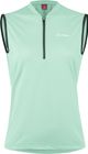 Women Bike Sleeveless Shirt Half Zip Plain