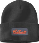 Knit Cuffed Script Patch Beanie