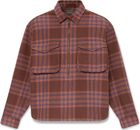 Mens Flannel House Check 1/4 Zip Overshirt