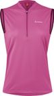 Women Bike Sleeveless Shirt Half Zip Plain