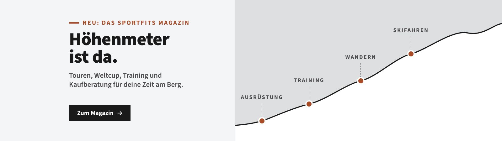 Neu: Höhenmeter, das SportFits Magazin für Touren, Weltcup, Training und Kaufberatung