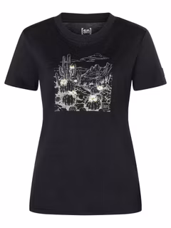 Super.Natural W Cactus World BIO J Tee Damen T-Shirt für sämtliche Outdoor Aktivitäten