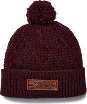 Cable Cuff Pom Beanie