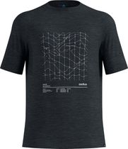 Odlo The Ascent Merino-blend Hyper Mapping T-shirt Herren Laufshirt