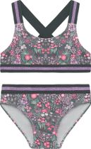 Bikini W. Contrast Straps AOP 720341