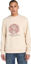 Mens Front Seasonal Tree Logo Graphic Crewnec