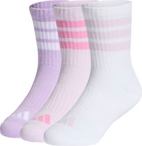 adidas 3STRIPES Cushioned Sportswear Crew Socks 3 Pair Pack Junior Boys and Girls