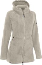 MAUL Sport Wintertraum - Lange Fleecejacke m. Kapuze Damen Midlayer für Outdoor Aktivitäten
