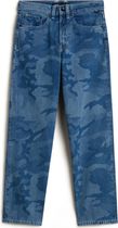 Check-5 Loose Camo Printed Denim Pant