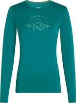 Icebreaker Women Merino 200 Oasis Long Sleeve Crewe Sunrise Summit