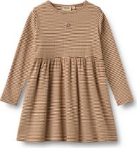 Wheat Jersey Dress Long Sleeve Embroidery Sessa