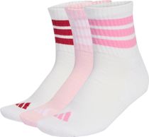 adidas 3 Stripes Cushioned Sportswear Mid Cut Socks 3 Pair Pack