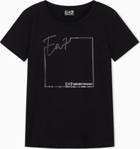 EA7 Train Logo Series W Tee SS Box Crossover - Train Logo Series W Tee SS Box Crossover Damen T-Shirt für sämtliche Outdoor Aktivitäten