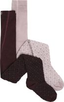 Minymo 2-Pack Stockings w. Pattern Mädchen  Outdoorhose