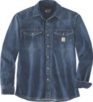 Carhartt Montana Denim Relaxed LS Shirt Longsleeve für Freizeit und Outdooraktivitäten