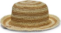 Womens Packable Straw Cloche