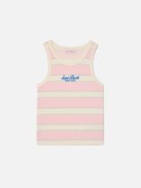 MC2 Saint Barth Blue JR Girl RIB Tank Crop TOP Kinder Laufshirt