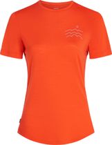 Icebreaker Women Merino Blend 125 Cool-lite Sphere Short Sleeve Tee Across The Peaks Damen Laufshirt