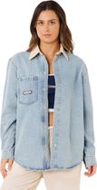 RipCurl Surf Side Relaxed Denim Shirt Damen Longsleeve für Freizeit und Outdooraktivitäten