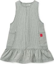 Liewood Angelica Stripe Denim Frill Dress