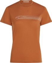 Icebreaker Wom Mer Core Short Sleeve Tee Camping Lines Women's T-shirt for any outdoor activities