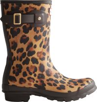Hunter Womens Original Short Leopard Boot