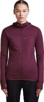 Icebreaker Wom Mer 300 Realfleece Desc Long Sleeve Zip Hoo Damen Midlayer für Outdoor Aktivitäten